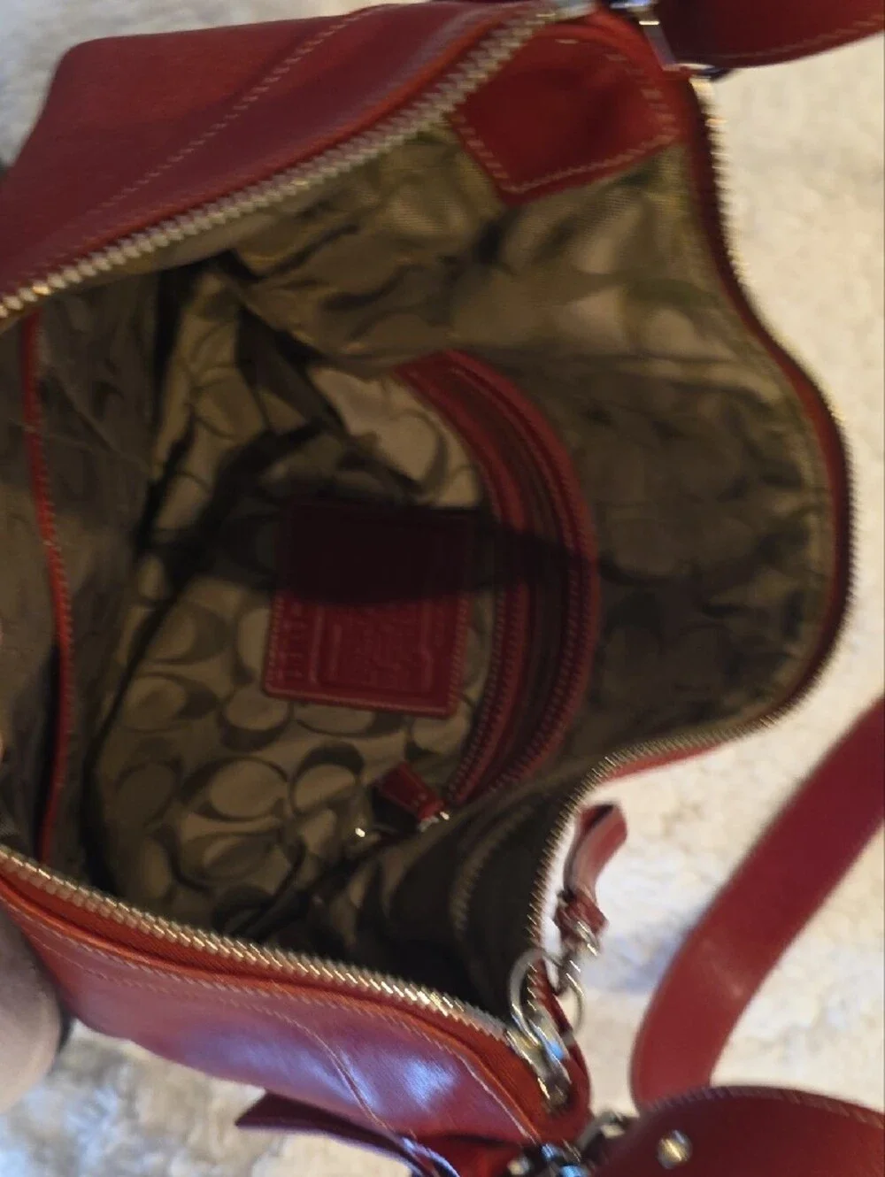 Vintage Coach Legacy 9188 Red Leather Shoulder Bag | Genuine Leather